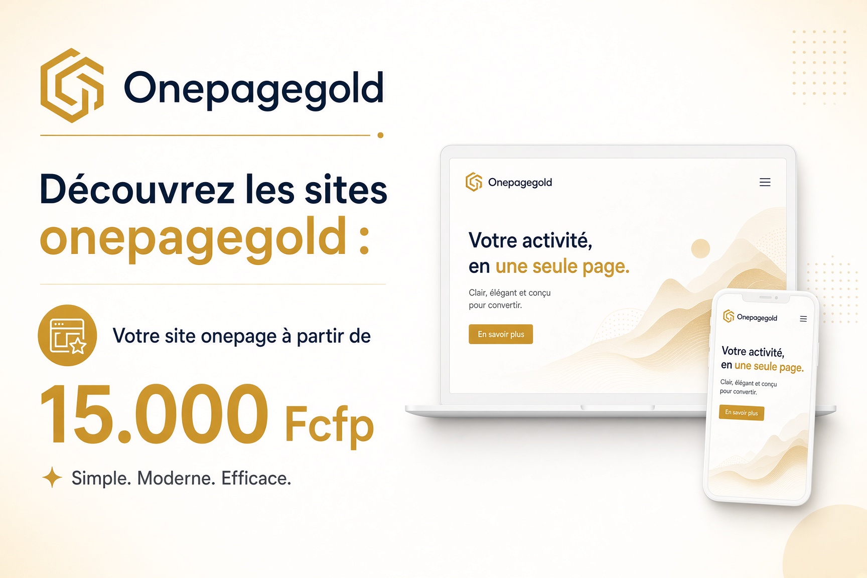 OnePageGold - votre site onepage